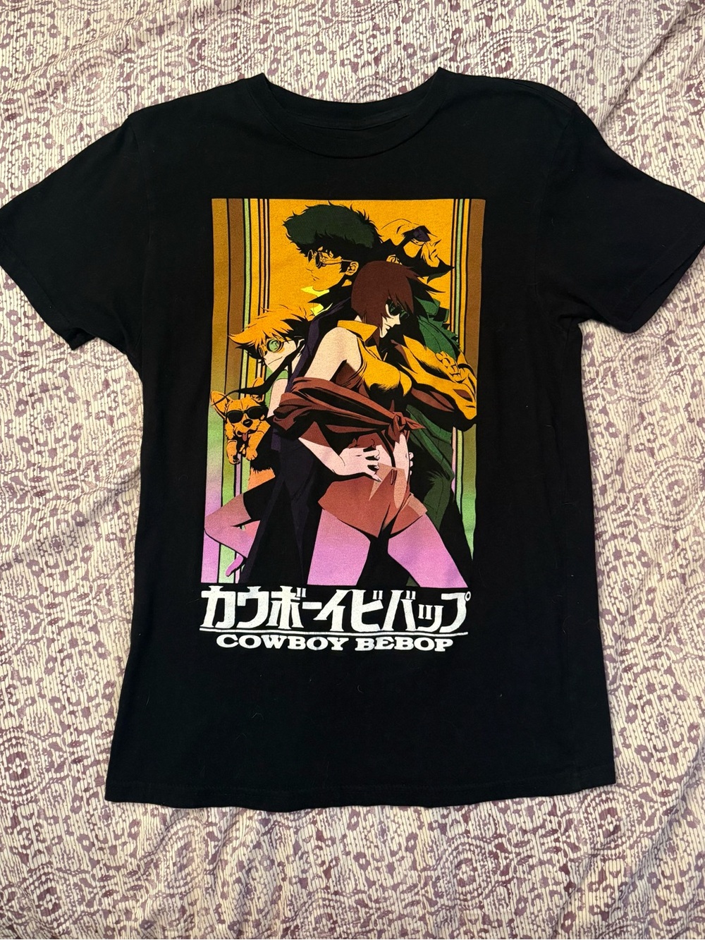 Cowboy Bebop Black Graphic Tee - Anime Character Print